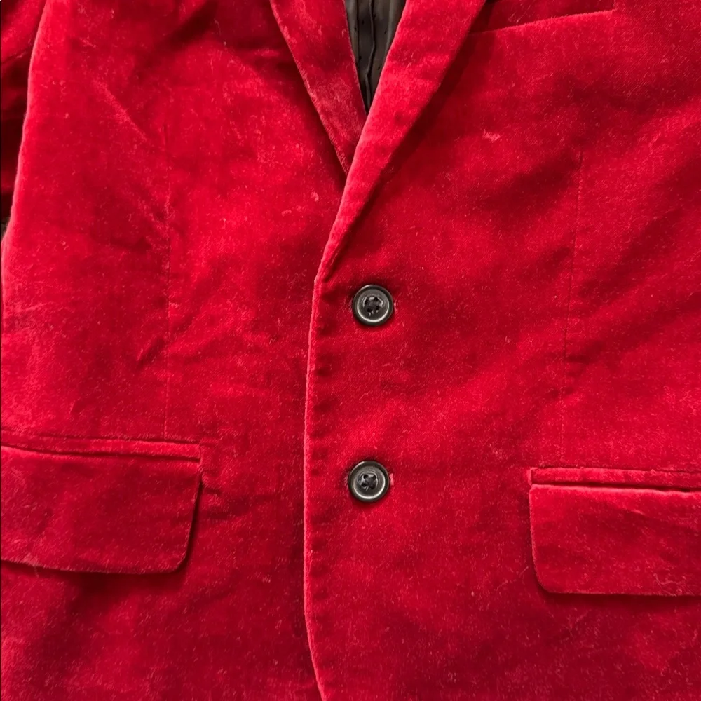 H&M Red Velvet Jacket Blazer Kids 5/6